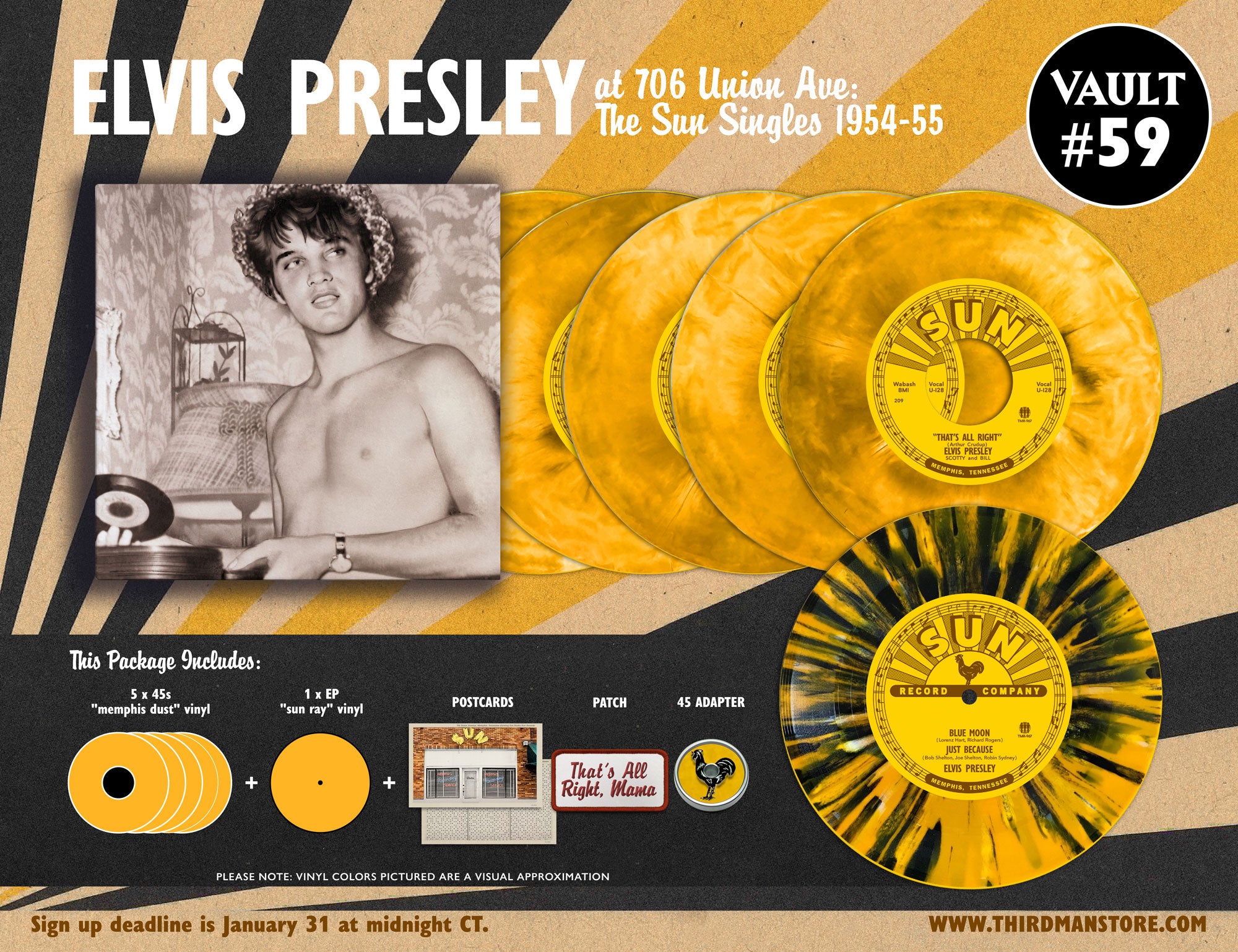 THIRD MAN RECORDS ANNOUNCES VAULT PACKAGE #59: ELVIS PRESLEY AT 