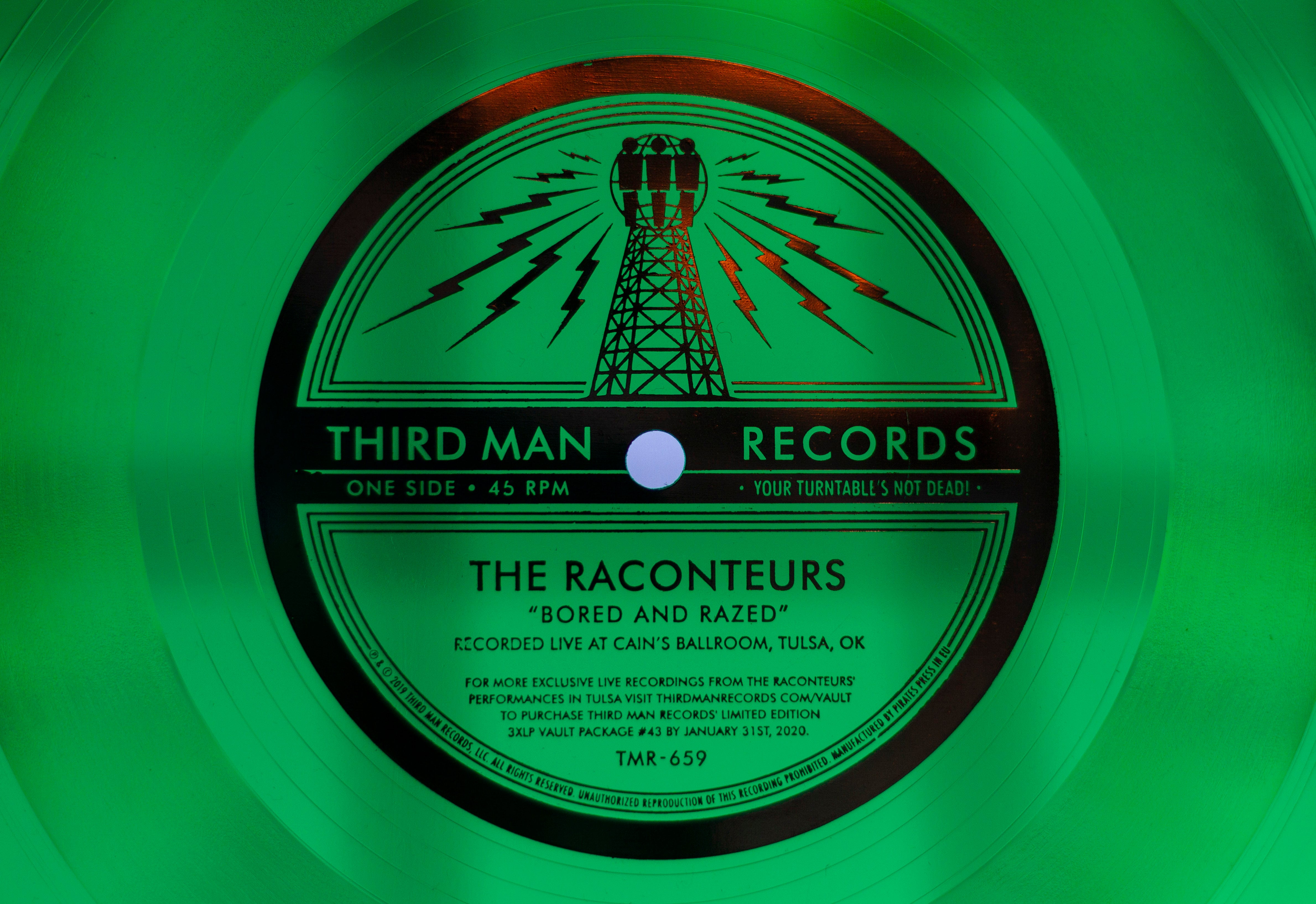 THE RACONTEURS "BORED AND RAZED (LIVE AT CAIN'S BALLROOM)” FLEXI DISC