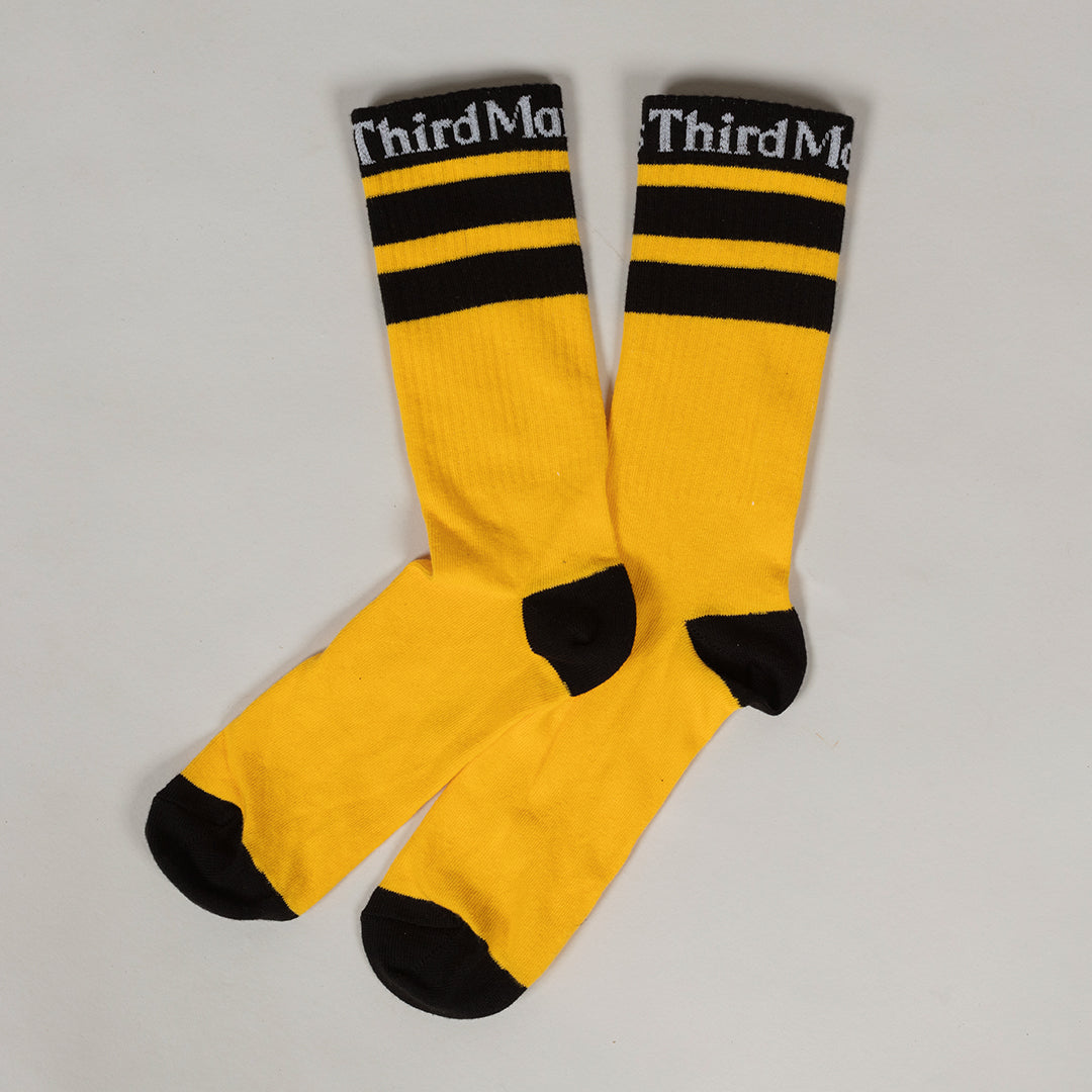 Eureka - Classic Yellow Stripe Crew Socks Large (Men's 8 - 12)