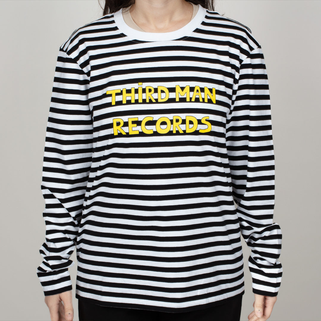 Black and White Striped Long-Sleeve T-Shirt