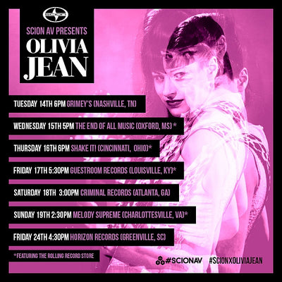 Olivia Jean & the Rolling Record Store Southeast In-Stores