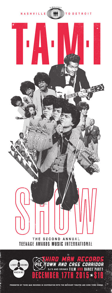 LIGHT + SOUND MACHINE PRESENTS THE SECOND ANNUAL SCREENING — AND FIRST ANNUAL SIMULCAST — OF THE T.A.M.I. SHOW