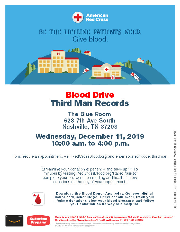 HOLIDAY BLOOD DRIVES: NASHVILLE & DETROIT