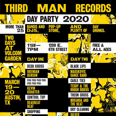 THIRD MAN RECORDS ANNOUNCES TWO-DAY BLOWOUT DURING SXSW 2020 SPONSORED BY NUGS