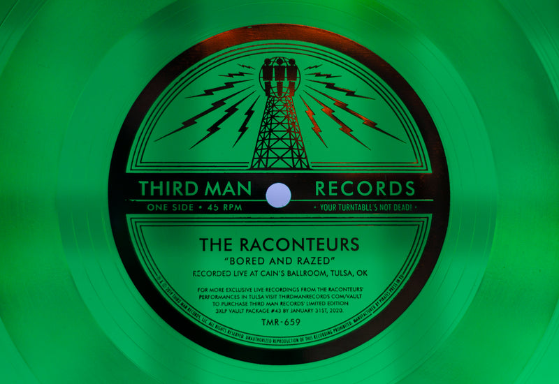 THE RACONTEURS "BORED AND RAZED (LIVE AT CAIN'S BALLROOM)” FLEXI DISC