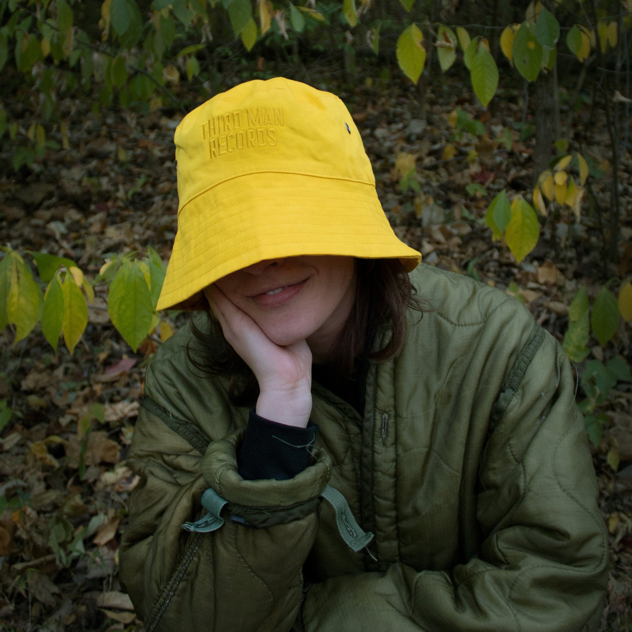 Drawstring Embroidered Bucket Hat