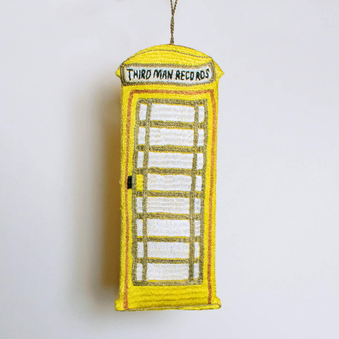 Phone Booth Embroidered Ornament